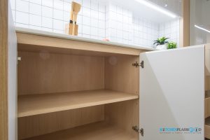 Modern Kitchen ชุดครัวโมเดิร์นในสไตล์ Minimal, สีภายในลามิเนตลายไม้