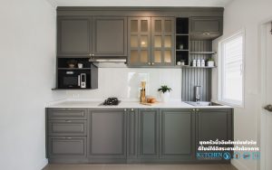 Dark gray classic kitchen ชุดครัวสไตล์คลาสสิคสีเทาเข้ม, ชุดครัวสไตล์คลาสสิค