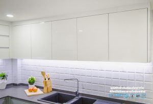 ตู้ลอยสีขาวเงาไฮกรอส, Premium Hi-Gross Kitchen : ชุดครัวไฮกรอส เงาวับ สไตล์โมเดิร์น