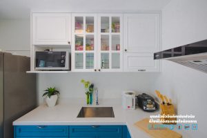 หน้าบานกระจกใส, Classic Kitchen : ชุดครัวคลาสสิคเบาๆ ใส่ของได้จุใจ