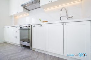 White Modern Kitchen, หน้าบานยกขอบสไตล์คลาสสิค,