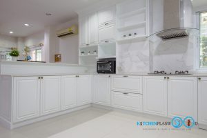 ชุดครัวบิ้วอิน All White Classic Kitchen, ชุดครัวสีขาว, 