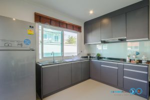 Dark Grey Kitchen ชุดครัวบิ้วอินโทนเทา สไตล์โมเดิร์น, ชุดครัวตัวแอล, L Shape Kitchen,