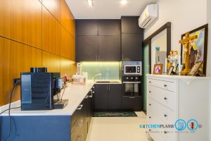 ชุดครัวสีดำด้านสไตล์โมเดิร์น, Matt Black Kitchen, ชุดครัวบิ้วอิน, ชุดครัวตัวแอล, L Shape Kitchen, ชุดครัวกันน้ำกันปลวก100%, 