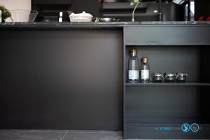 ชุดครัวบิ้วอิน All Black Kitchen ครัวสุดเท่ ในสไตล์โมเดิร์น, ชุดครัวบิ้วอิน, ครัวดำ, เคาน์เตอร์ครัว, ครัวตัวไอ, I Shape Kitchen, โต๊ะไอส์แลนด์,