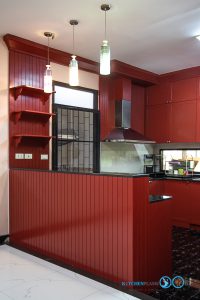 Classic Kitchen U-Shape ชุดครัวคลาสสิคโทนสีแดงเลือดหมู, ชุดครัวขนาดใหญ่, ครัวตัวยู, ครัวสไตล์คลาสสิค, ชุดครัวสีเลือดหมู, Classic Kitchen, U-Shape Kitchen, 