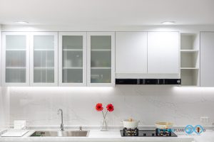 Modern White Kitchen ชุดครัวบิ้วอินโทนขาว สุดคลีน, ครัวสีขาว, ครัวตัวแอล, ครัวสไตล์โมเดิร์น, ชุดครัวกันน้ำกันปลวก,