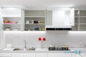 Modern White Kitchen ชุดครัวบิ้วอินโทนขาว สุดคลีน, ครัวสีขาว, ครัวตัวแอล, ครัวสไตล์โมเดิร์น, ชุดครัวกันน้ำกันปลวก,