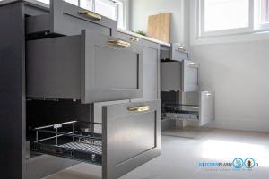 Kitchen I-Shape Design : ชุดครัวตัวไอสไตล์คลาสสิค, ชุดครัวตัวไอ, ชุดครัวพลาสวูด, ชุดครัวสีเทาด้าน, ครัวสไตล์คลาสสิค,