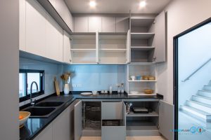 Modern Kitchen ชุดครัวบิ้วอินดีไซน์หน้าบานเรียบ ตู้ลอย 2 Step, ชุดครัวบิ้วอิน, ครัวบิ้วอิน, ครัวสไตล์โมเดิร์น, ครัวบานเรียบ, เฟอร์นิเจอร์บิ้วอิน, ชุดครัวกันน้ำกันปลวก, Modernkitchen, 